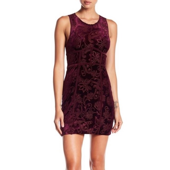 Free People Burnout Babe Bodycon Velvet Dress - Picture 2 of 3